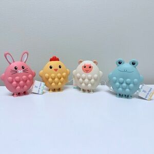 New Target Bullseye Playground Full Set of 4 Light-up Bubble Pop Fidgets, Easter